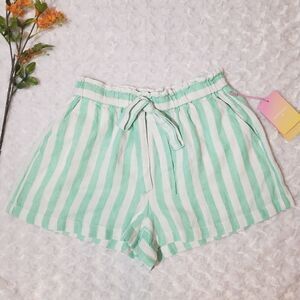 Stoney Clover Lane x Target size XS blue and white striped shorts